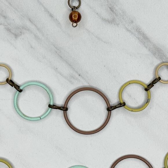 Pastel Hoop Metal Chain Link Belt Plus Size 2X - Picture 9 of 12